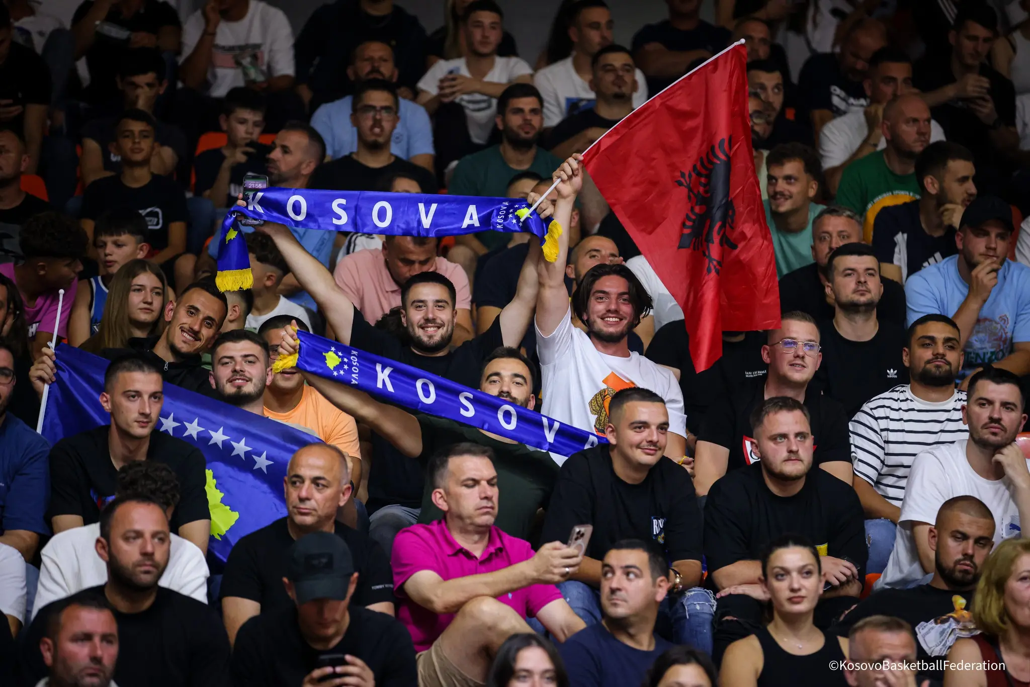 Pamje nga ndeshja Kosova-Danimarka